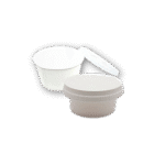 100 ml Round White Paper Container with Paper Lid