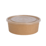 1000 ML Round Kraft Paper Container with PET Lid – Flat 02
