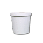 1250 ML Round White Paper Container with Paper Lid- Tall 02