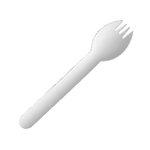 160 mm White Paper Spork