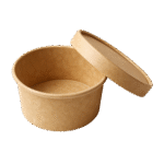 250 ml Round Kraft Paper Container with Paper Lid