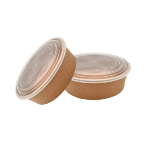 500 ml Round Kraft Paper Container with PET Lid