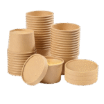 500 ml Round Kraft Paper Container with Paper Lid