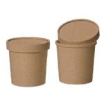 750 ML Round Kraft Paper Container with Paper Lid- Tall 02