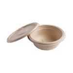 750 ml Bagasse Anti‑Leak Bowl with Lid