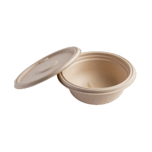 750 ml Bagasse Anti‑Leak Bowl with Lid