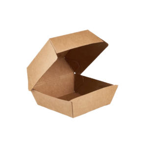 Burger Box Clamshell – Kraft (Generic Print)