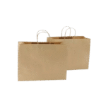 Size 13.7x13x10.3 Kraft Paper Carry Bag with Handle